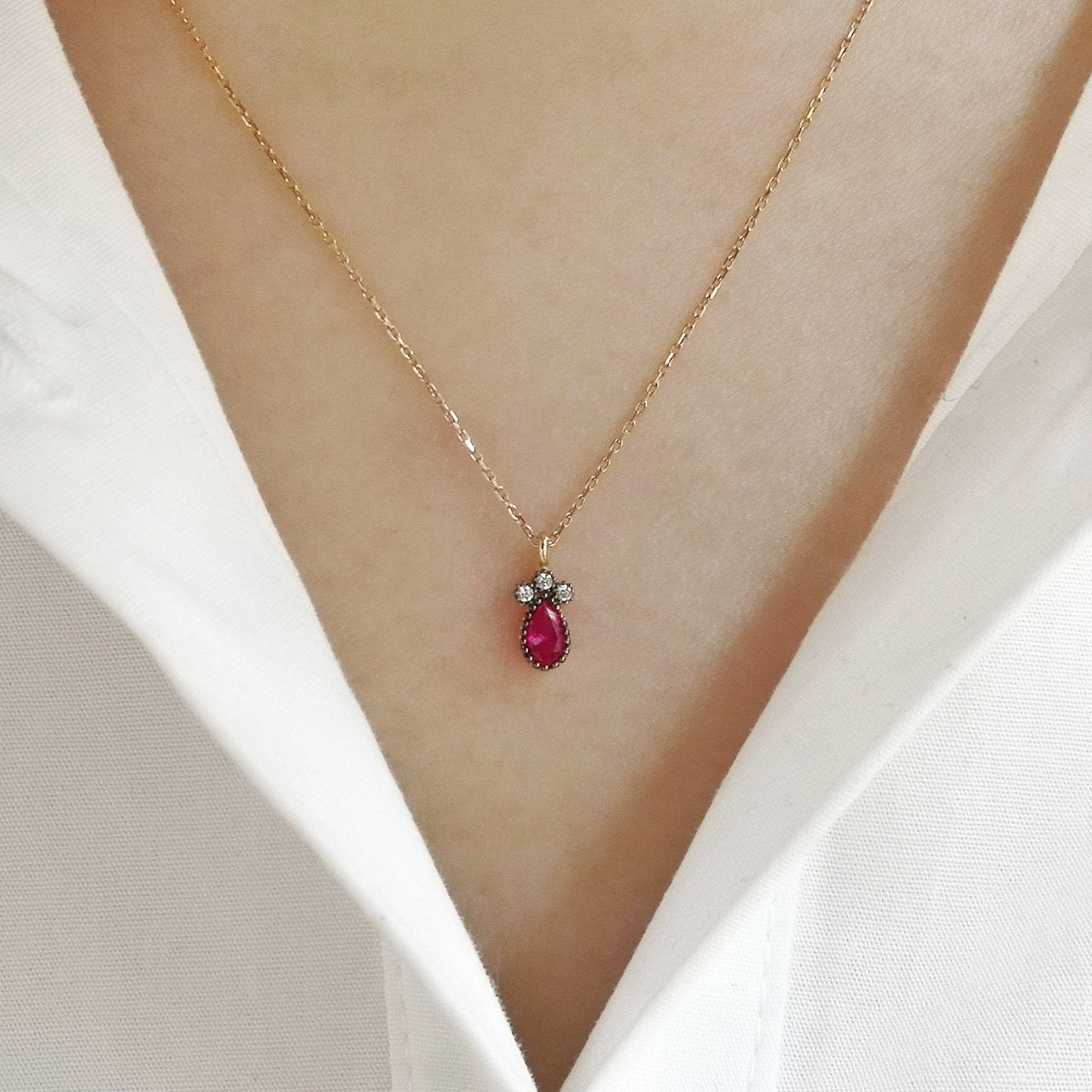 Damla Rose Altın Kolye