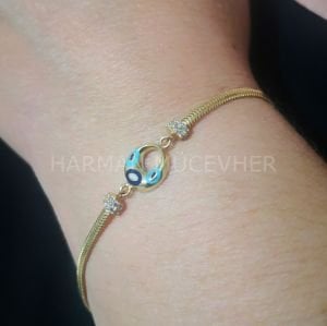 Altın Mineli Nazar Bileklik