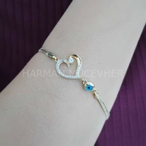 Altın Kalp Gözü Bileklik