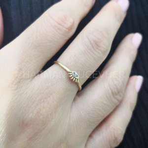 Altın Eyelash Yüzük