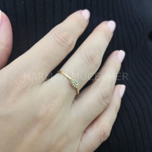 Altın Eyelash Yüzük