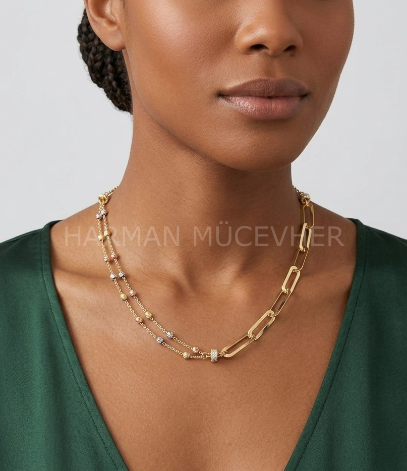 Altın Royal Link Kolye