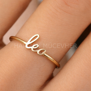 Altın Aurelia İsim Yüzük