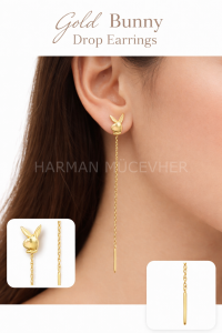 Altın Midnight Drop Küpe