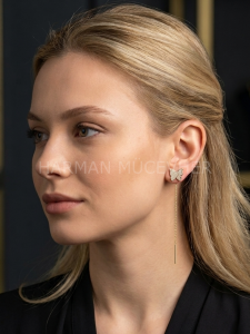 Altın Butterfly Küpe