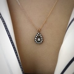 0.12 Karat Elmas Damla Kolye