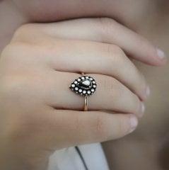 0.17 Karat Elmas Damla Yüzük