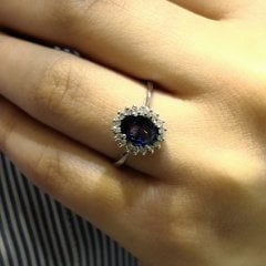 Pırlanta Safir Yüzük