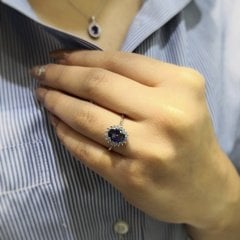 Pırlanta Safir Yüzük