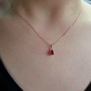 0.76 Karat Pırlanta Yakut Kolye