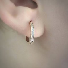 Rosegold Halka Altın Küpe
